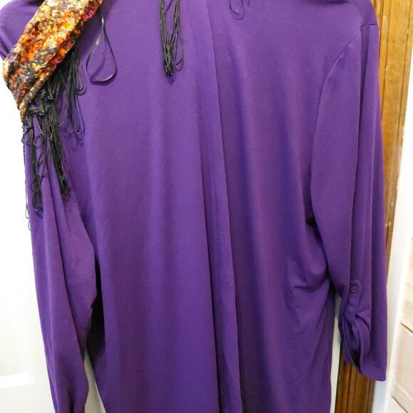 Womens Size 3X blouse with scarf - Picture 3 of 9